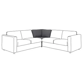 IKEA VIMLE ВИМЛЕ, секция угловая, Окрашенный в средне-серый цвет 893.925.42 фото