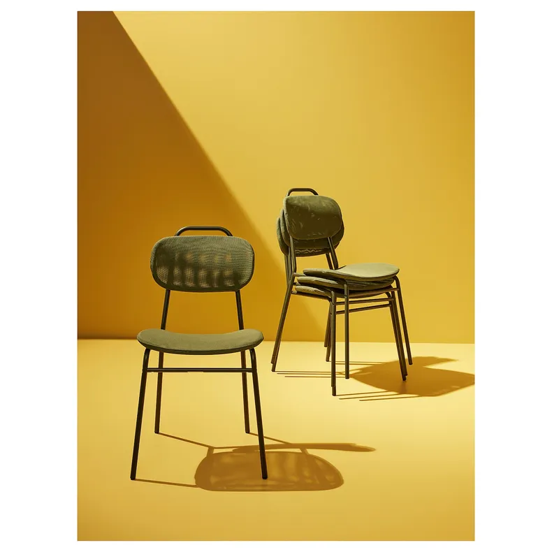 IKEA ENSHOLM ЕНСХОЛЬМ, стілець, зелений вуличний 105.437.37 фото №2