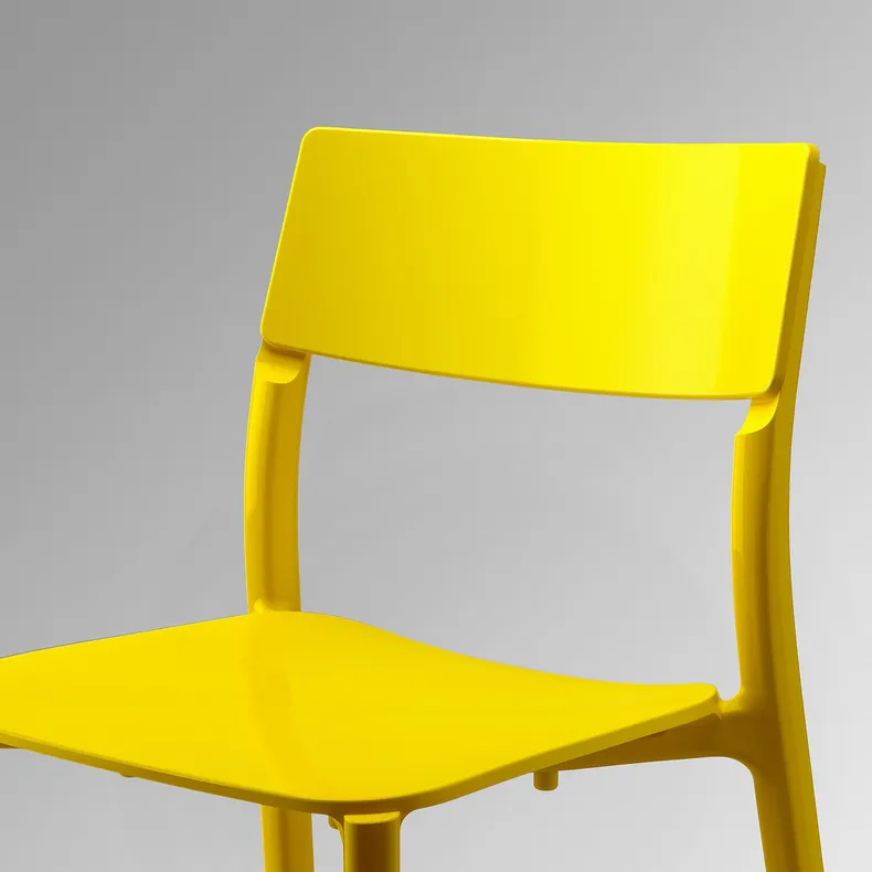IKEA MELLTORP МЕЛЬТОРП / JANINGE ЯНІНГЕ, стіл+4 стільці, білий / жовтий, 125 см 391.614.88 фото №5