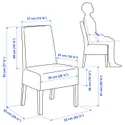 IKEA BERGMUND БЕРГМУНД, стул с чехлом средней длины, белый / нольгага серый / бежевый 393.900.03 фото thumb №9