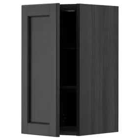 IKEA METOD МЕТОД, навесной шкаф с полками, черный / Лерхиттан с черными пятнами, 30x60 см 494.652.10 фото