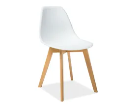 Кухонный пластиковый стул SIGNAL MORIS, белый фото