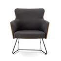 Мягкое кресло HALMAR CHILLOUT серый / американский орех / черный фото thumb №11