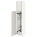 IKEA METOD МЕТОД, висока шафа із приладд д / прибирання, білий / Ringhult світло-сірий, 40x60x200 см 294.697.23 фото thumb №1