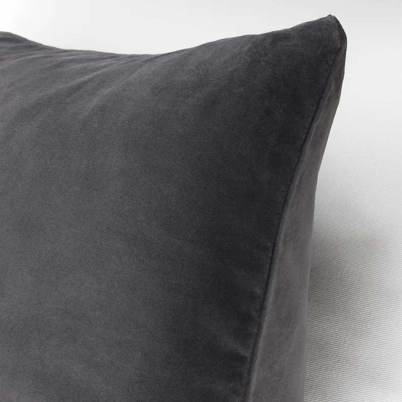 IKEA SANELA САНЕЛА, чохол на подушку, темно-сірий, 50x50 см 804.717.32 фото №3