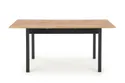 Обідній стіл розкладний HALMAR GREG 124-168x74 см дуб вотан/чорний фото thumb №2