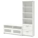 IKEA BRIMNES БРІМНЕС, комбінація шаф для телевізора, білий, 180x41x190 см 391.843.43 фото thumb №1