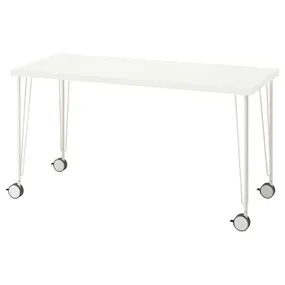 IKEA LAGKAPTEN ЛАГКАПТЕН / KRILLE КРИЛЛЕ, письменный стол, белый, 140x60 см 194.171.74 фото