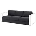 IKEA VIMLE ВИМЛЕ, 3-местная секция, Hillared антрацит 794.343.16 фото thumb №1