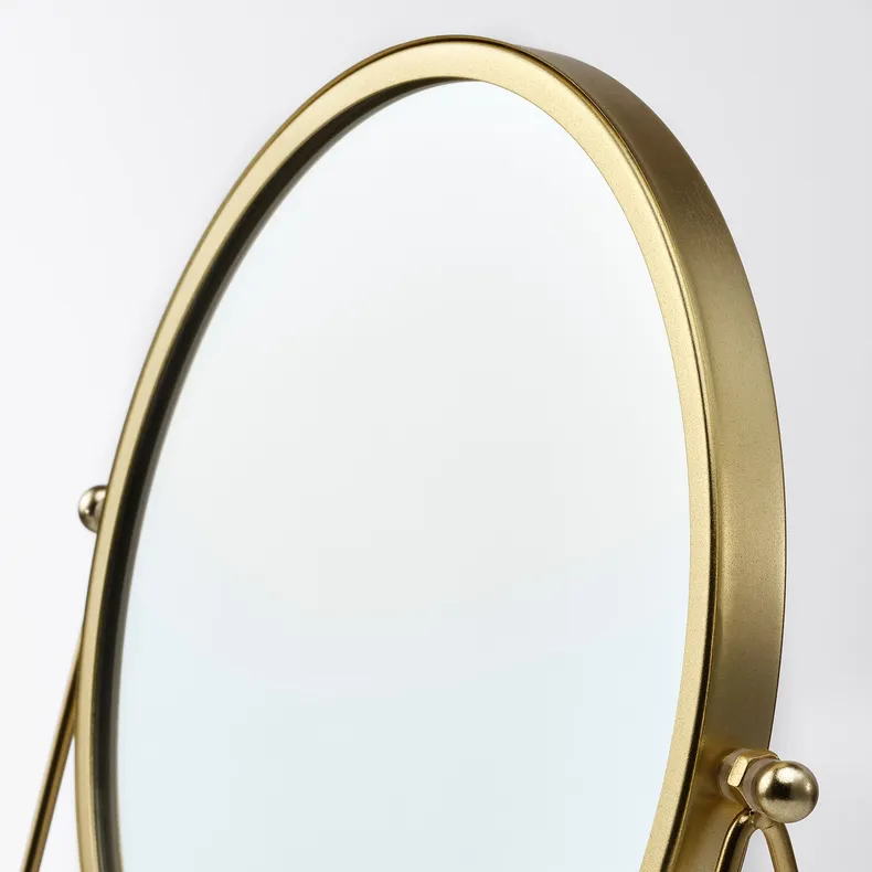 IKEA LASSBYN ЛАССБЮН, настільне дзеркало, золотистий колір, 17 см 304.710.32 фото №3