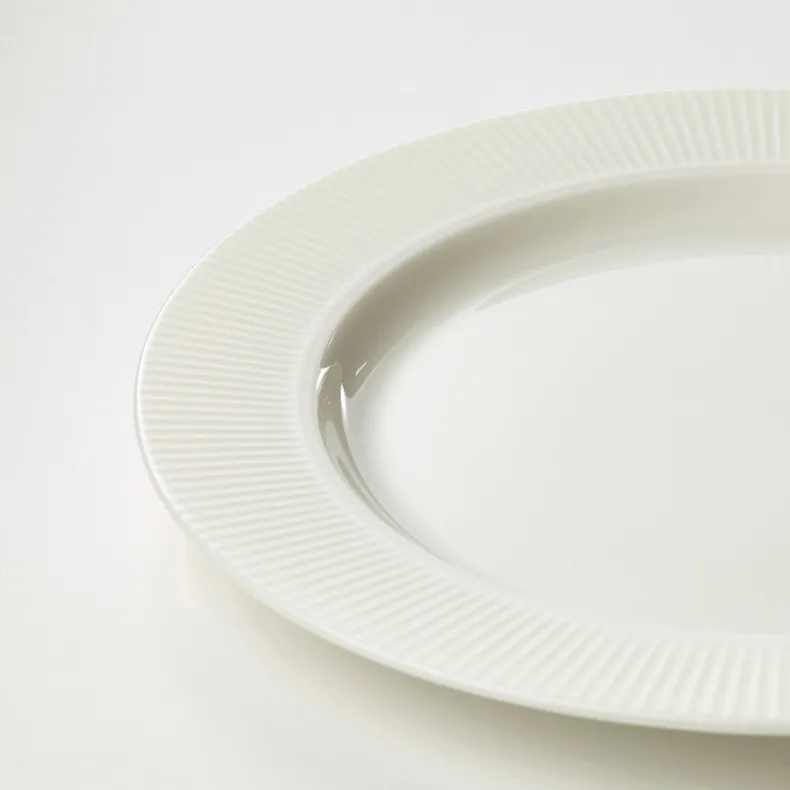 IKEA OFANTLIGT ОФАНТЛИГТ, тарелка десертная, белый, 22 см 003.190.17 фото №2