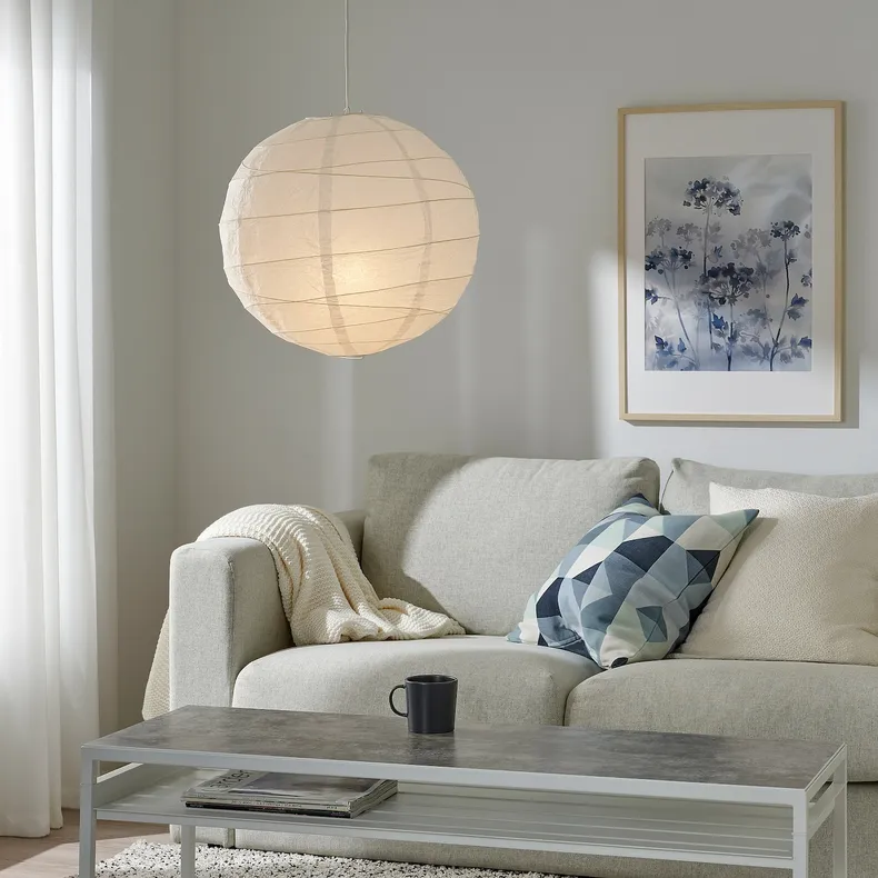 IKEA REGOLIT РЕГОЛИТ, абажур для подвесн светильника, белый / ручная работа, 45 см 701.034.10 фото №2