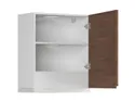 BRW Кухонный верхний шкаф Sole 60 см с вытяжкой правый орех линкольн, альпийский белый/линкольнский орех FH_GOO_60/68_P_FL_BRW-BAL/ORLI/BI фото thumb №3