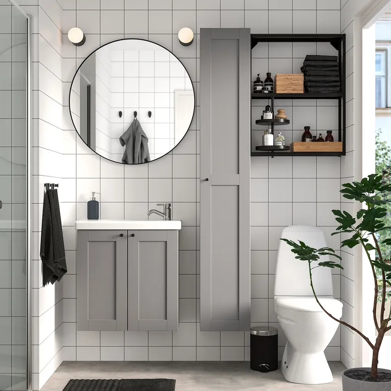 IKEA ENHET ЭНХЕТ, ванная, антрацит / серый каркас, 64x33x65 см 095.477.55 фото №2