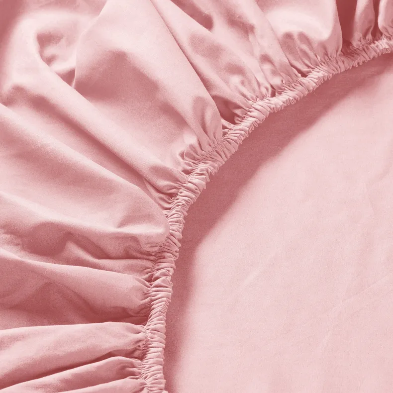 IKEA ULLVIDE УЛЛЬВІДЕ, простирадло на резин д / тонк матраца, блідо-рожевий, 140x200 см 905.653.15 фото №5