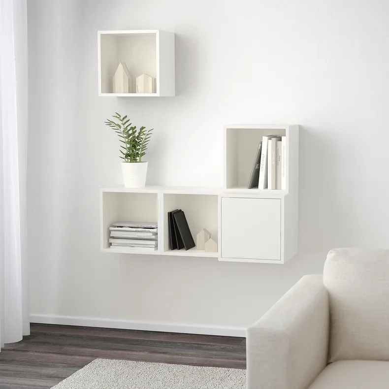 IKEA EKET ЭКЕТ, комбинация настенных шкафов, белый, 105x35x120 см 892.225.02 фото №2