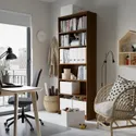 IKEA BILLY БІЛЛІ, книжкова шафа, коричневий горіх, 80x28x202 см 505.086.52 фото thumb №3