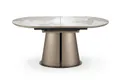 Раскладной стол HALMAR ROBINSON 160-200х90 см, бежевый мрамор / капучино / черный фото thumb №11