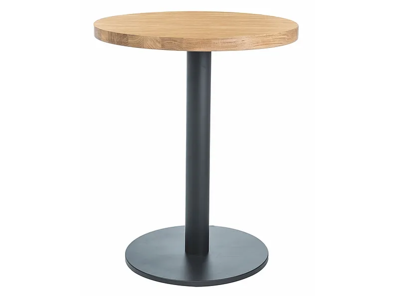 Кухонний стіл SIGNAL PURO II, ламінований дуб / чорний, 80x80 фото №1
