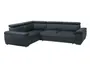 BRW Лофт розкладний кутовий диван з ящиком для зберігання велюровий сірий, Monoli 97 Grey NA-LOFT-RECBK.2F-G1_A99582 фото