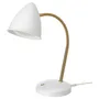 IKEA ISNÅLEN ІСНОЛЕН, LED робоча лампа, колір білий / латунь 605.012.64 фото