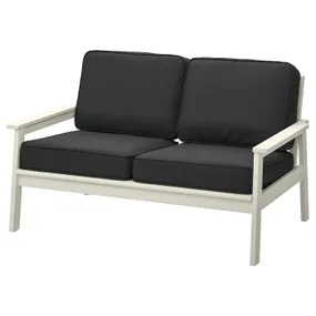 IKEA BONDHOLMEN БОНДХОЛЬМЕН, 2-місний диван, вуличний, білий / бежевий / ярпенський / дувхольменський антрацит 895.497.60 фото
