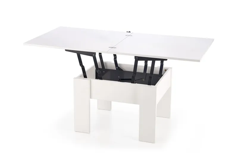 Журнальный столик-трансформер HALMAR SERAFIN 80-160x80 см белый фото №6
