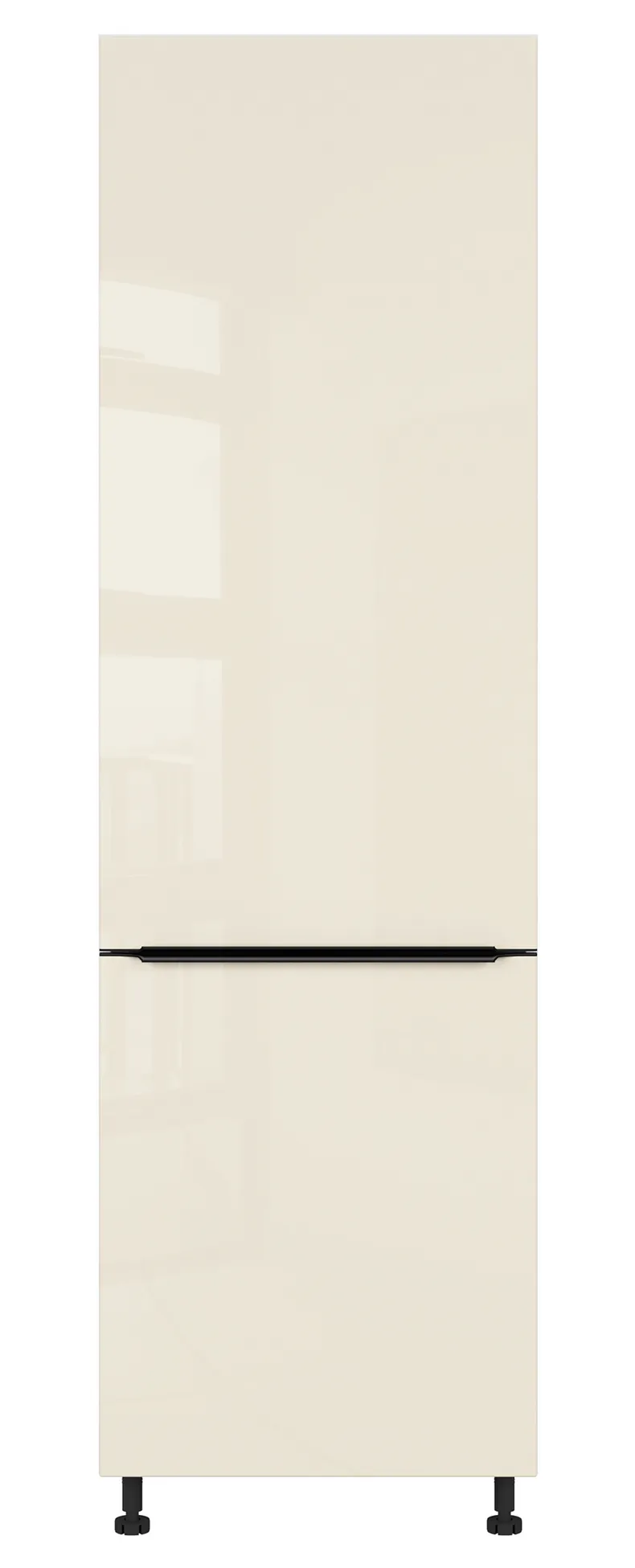 BRW Кухонный шкаф для встроенного холодильника Sole L6 60 см правый магнолия жемчуг, альпийский белый/жемчуг магнолии FM_DL_60/207_P/P-BAL/MAPE фото №1