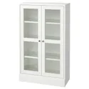 IKEA HAVSTA ХАВСТА, шафа зі склян дверцятами з цоколем, біле/прозоре скло, 81x37x134 см 095.346.54 фото thumb №1
