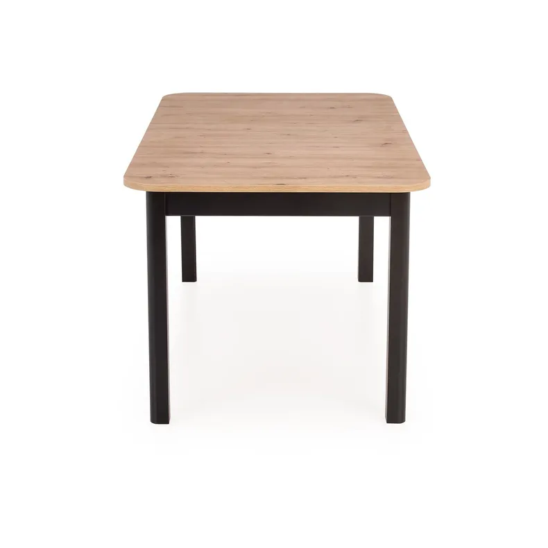 Кухонний стіл розкладний HALMAR FLORIAN 160-228x90 см, стільниця - дуб артисан, ніжки - чорні фото №8