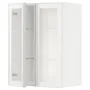 IKEA METOD МЕТОД, навесной шкаф / полки / 2стеклян двери, белый / Хейста белое прозрачное стекло, 60x80 см 794.905.62 фото