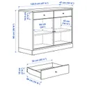 IKEA TONSTAD ТОНСТАД, сервант, дуб дубовий, 121x47x90 см 204.892.97 фото thumb №4