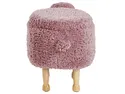 BRW Дитячий пуф для зберігання овечої шкури рожевий 4251682250474 фото thumb №7
