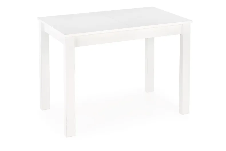 Обідній стіл розкладний HALMAR GINO 100-135x60 см, стільниця - біла, ніжки - білі фото №1