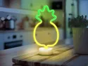 BRW Світлодіодна ананасова неонова настільна лампа мікс жовто-зелена 093830 фото thumb №2