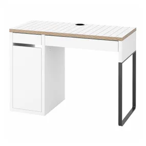 IKEA MICKE МІККЕ, письмовий стіл, білий/антрацит, 105x50 см 104.898.39 фото