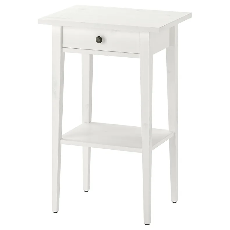IKEA HEMNES ХЕМНЕС, приліжковий столик, біла морилка, 46x35 см 202.004.56 фото №1