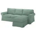 IKEA EKTORP ЕКТОРП, 3-місний диван, з шезлонгом/Tallmyra світло-зелений 794.305.49 фото thumb №1