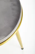 Стул кухонный бархатный HALMAR K517 Velvet, серый/золотой фото thumb №17