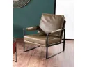 Крісло м'яке з металевим каркасом SIGNAL FOCUS Buffalo, екошкіра: оливковий фото thumb №13