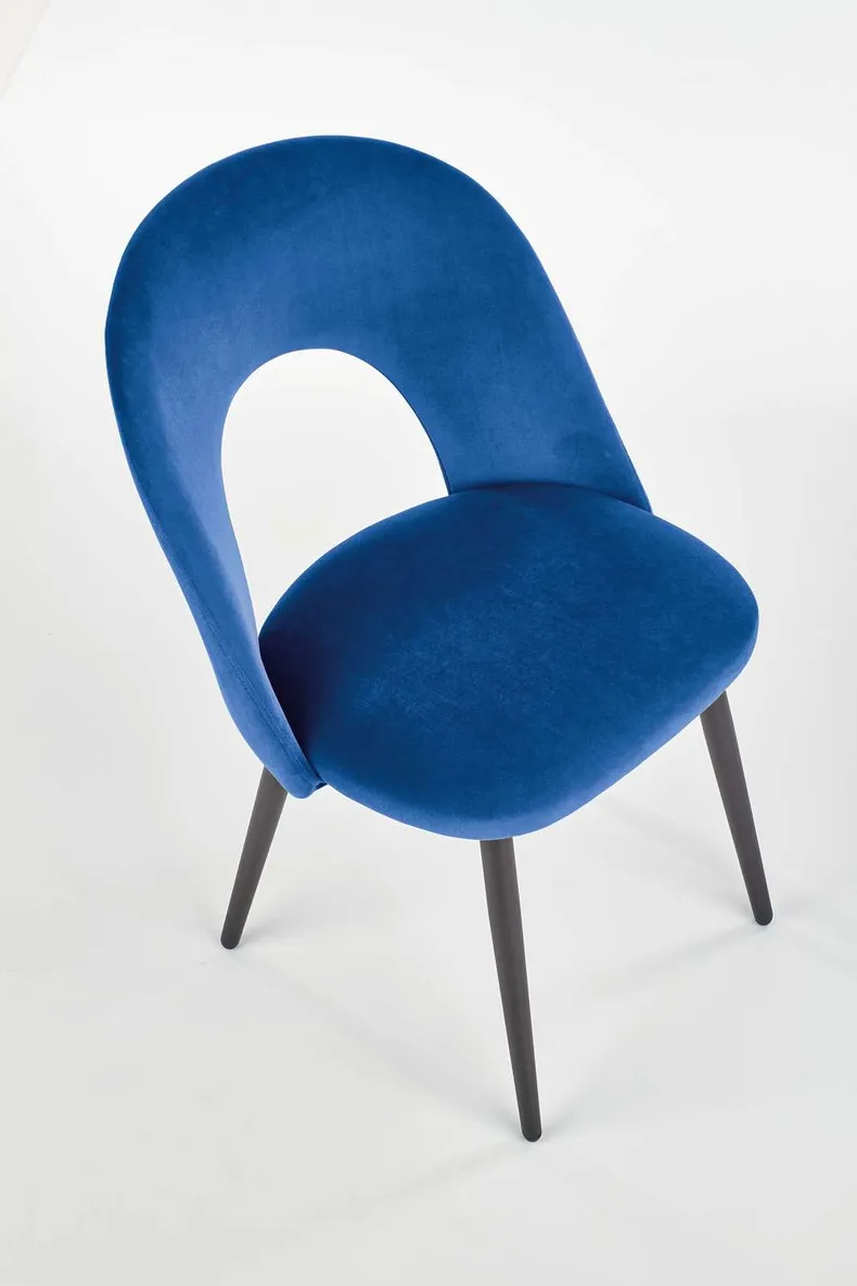 Кухонний стілець HALMAR K384 темно-синій (1шт=4шт) фото №2