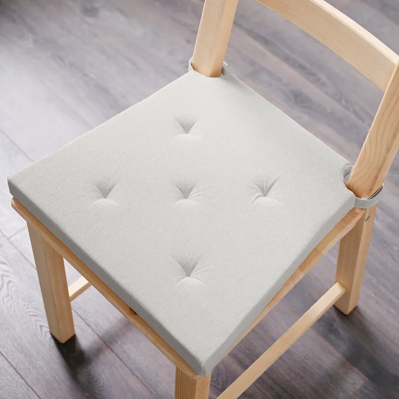 IKEA JUSTINA ЮСТІНА, подушка для стільця, натуральний, 42/35x40x4 см 901.750.00 фото №3