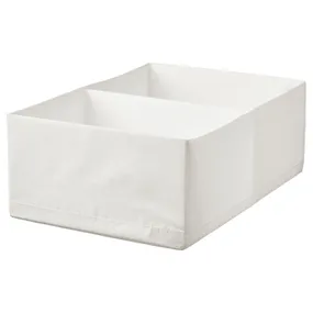 IKEA STUK СТУК, коробка з відділеннями, білий, 34x51x18 см 904.744.43 фото