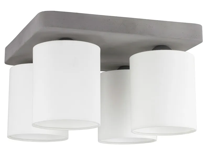 BRW Gentlen 4-точечный потолочный светильник из бетона бело-серого цвета 073927 фото №1