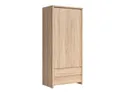 BRW Kaspian 90 см двухдверный шкаф с ящиками дуб сонома, дуб сонома SZF2D2S-DSO/DSO фото thumb №1