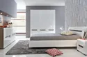 BRW Ліжко двоспальне з ламелями BRW AZTECA TRIO 160х200 см, білий/глянцевий білий LOZ/160-BI/BIP фото thumb №2