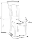 Кухонный стул деревянный HALMAR KONRAD белый/серый фото thumb №8