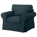 IKEA EKTORP ЕКТОРП, чохол для крісла, Hillared темно-синій 305.170.73 фото thumb №1
