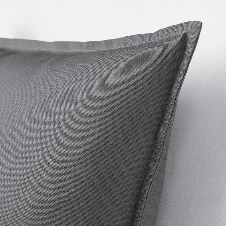 IKEA GURLI ГУРЛІ, чохол на подушку, темно-сірий, 50x50 см 004.746.97 фото №2