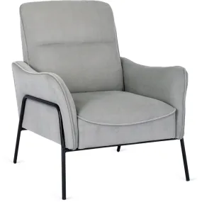 Кресло мягкое MEBEL ELITE ALBERTO, ткань: серый фото